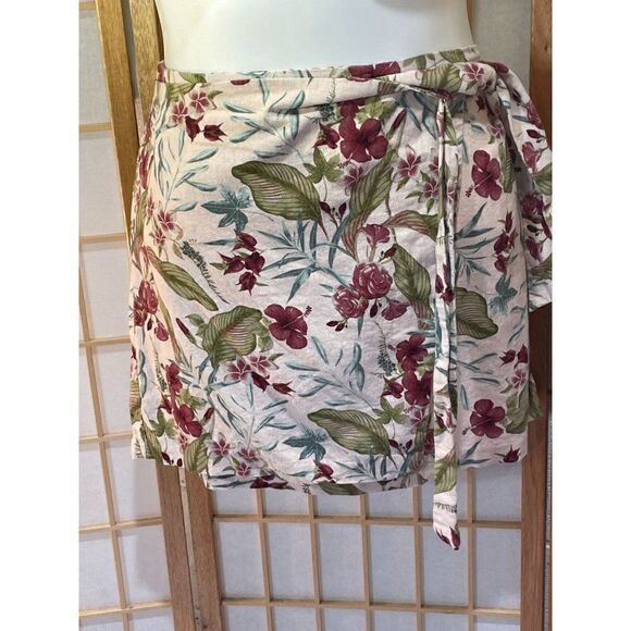 Maison d'Amelie Floral Faux Wrap Skirt - Picture 6 of 9
